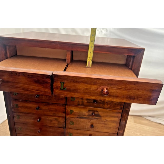 Antique Industrial Multi Twenty Drawer Mercantile Sheet Music, Filing Chest For Sale - Image 16 of 18