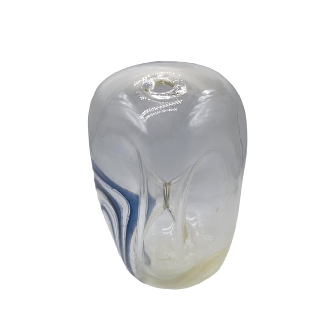 Extremely rare Italian-made blown glass vase/sculpture with a unique, asymmetrical shape reminiscent of an elephant. The...