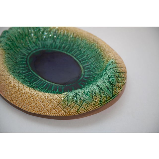 Oval Majolica Low Dish For Sale - Image 4 of 5