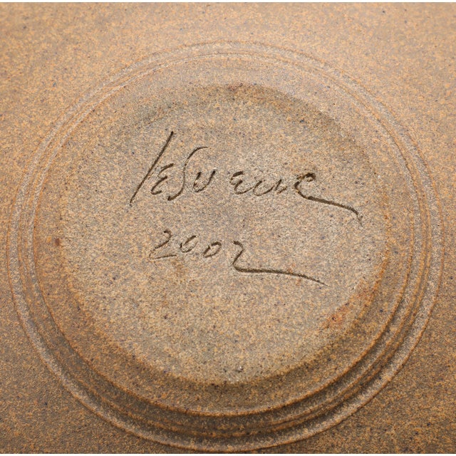 Mid-Century Modern 1980's "Signed" Studio Made Pottery Vase For Sale - Image 3 of 12