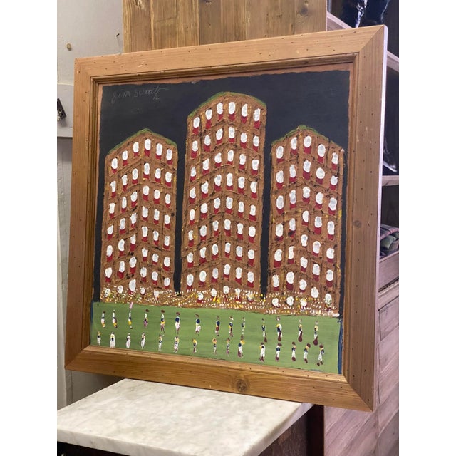 1990s Jimmy Lee Sudduth Folk Art Painting With Mud For Sale - Image 11 of 13