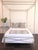 Traditional Orleans Upholstered Canopy Queen Size Bed For Sale - Image 3 of 7