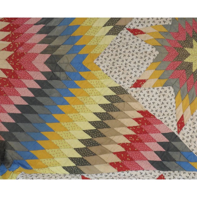 Vintage Handmade Star Quilt For Sale In Nashville - Image 6 of 11
