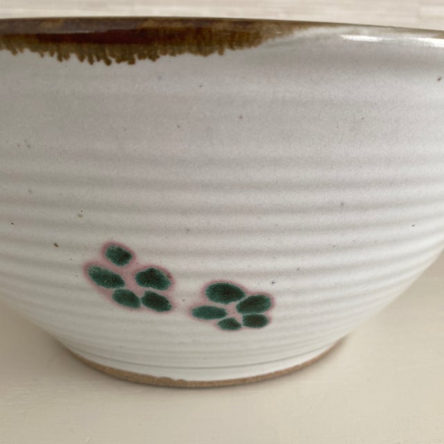 Japanese 1980s Raku Style Studio Art Pottery Bowl by Evans For Sale - Image 3 of 12