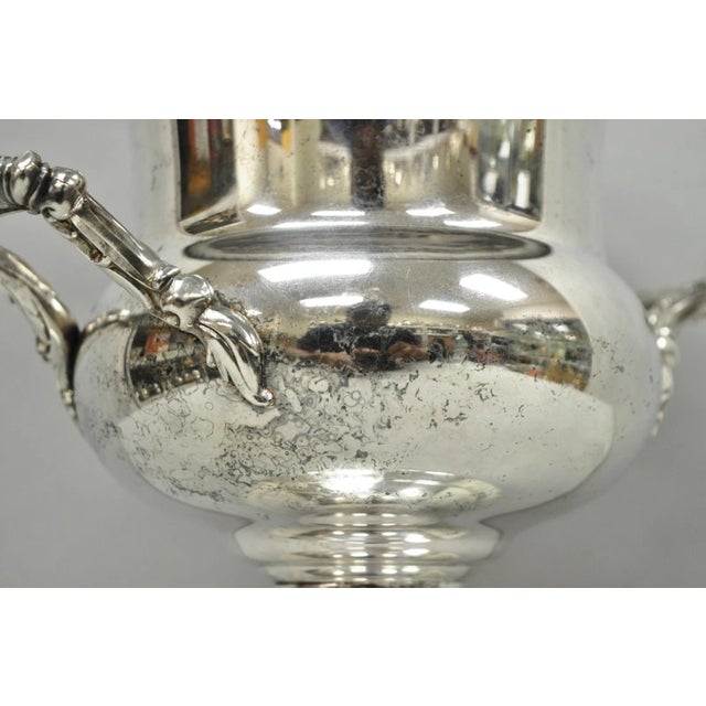 Vintage Wm Rogers "Spring Flower" Silver Plated Champagne Chiller Bar Ice Bucket For Sale - Image 9 of 18
