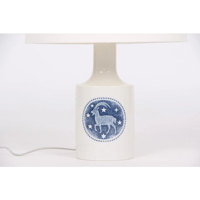 - Capricorn zodiac lamp - Made in 1200 copies - Produced by Royal Copenhagen for Fog & Mørup Stamped by Maker,This piece...
