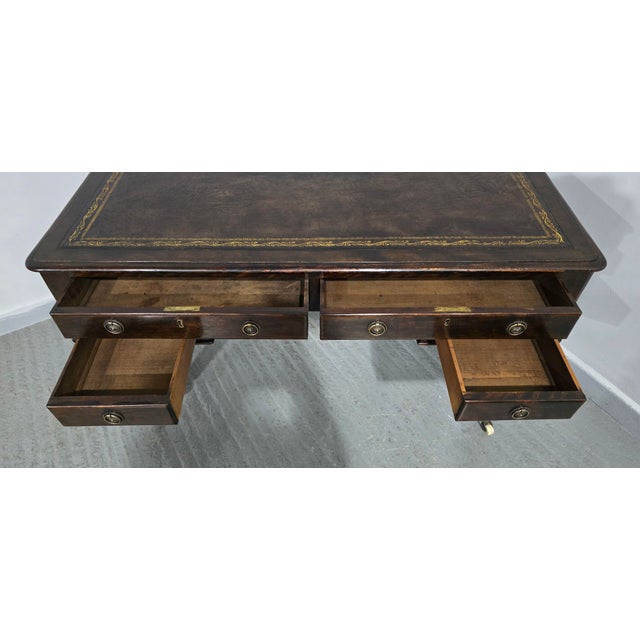 Antique Victorian Mahogany Desk, 1880 For Sale - Image 12 of 13