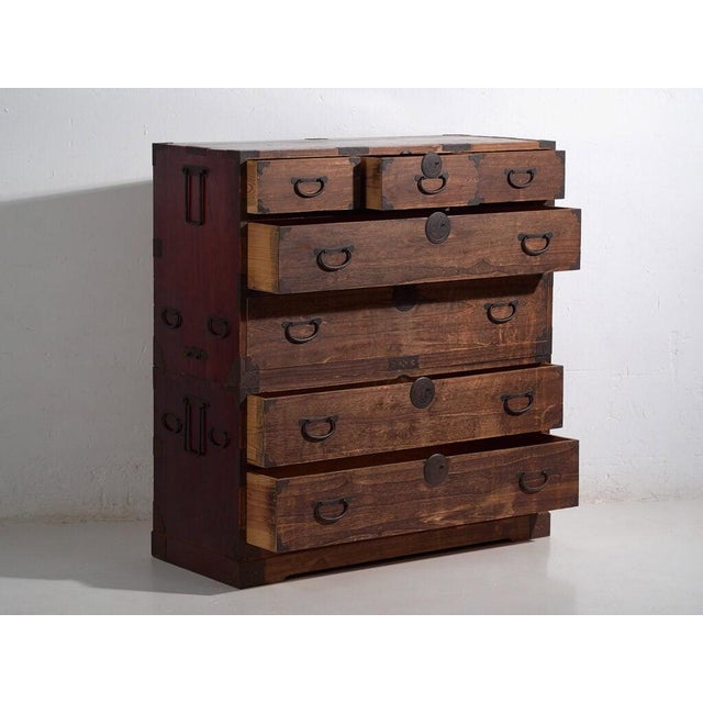 Antique Japanese Tansu Chest of Drawers For Sale - Image 9 of 14