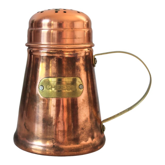 Vintage Copper & Brass Cheese Shaker For Sale