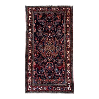 Antique Persian Nahavand Hand-Knotted Runner 5'0" X 11'6" For Sale