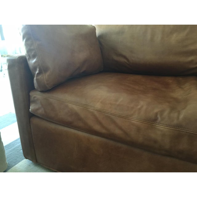 Restoration Hardware Belgian Track Arm Leather Sofa Chairish