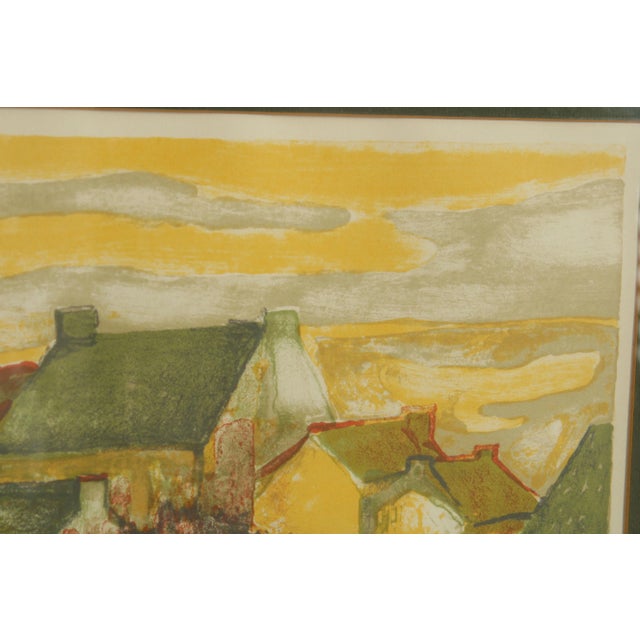 Eliane Thiollier French Country Village Framed Lithograph For Sale - Image 12 of 13