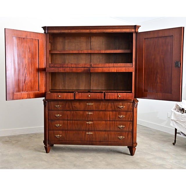 18th Century Dutch Louis XVI Style Mahogany Cabinet For Sale - Image 10 of 12