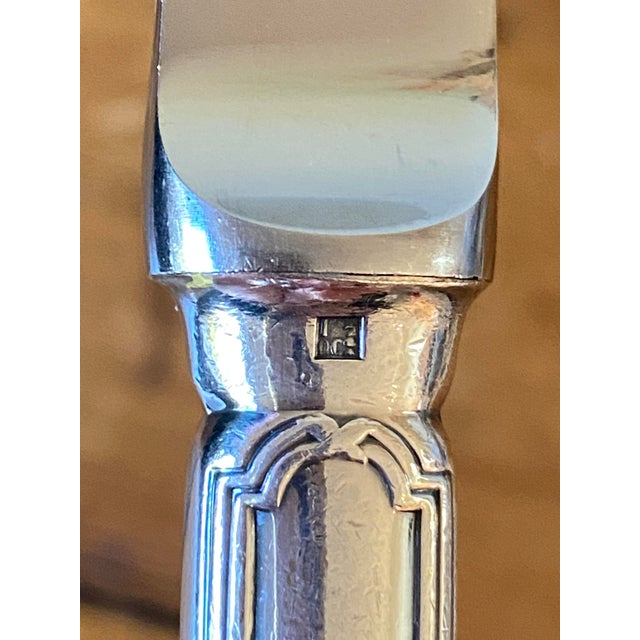 French Vintage Christofle Rubans Silverplate Butter Knives- Set of 4 For Sale - Image 3 of 7