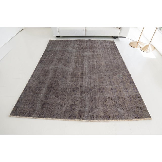 Turkish Vintage Anatolian Grey Rug For Sale - Image 3 of 6