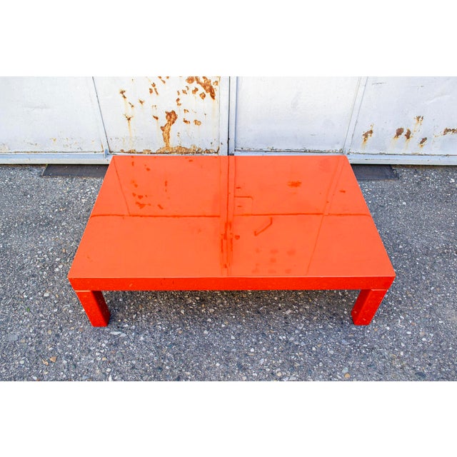 Orange Coffee Table, Italy, 1970s For Sale - Image 3 of 6