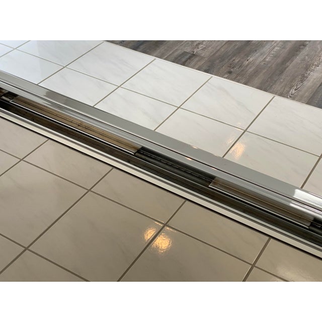 Vintage Design Institute of America (d.i.a) Expandable Chrome and Glass Dining Table, 1994 For Sale - Image 9 of 9