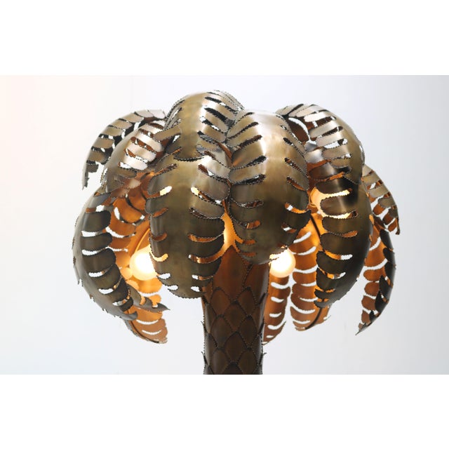 Vintage Palm Floor Lamp in Brass by Christian Techoueyres for Maison Jansen, 1970 For Sale - Image 10 of 13