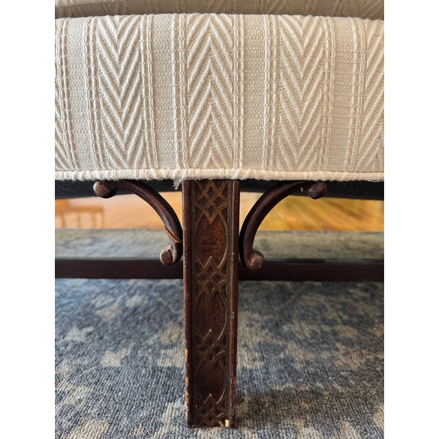 English 1950s Drexel Heritage Camelback Sofa For Sale - Image 3 of 7