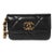 Black Quilted Lambskin Chanel 19 Mini Coin Purse With Chain For Sale