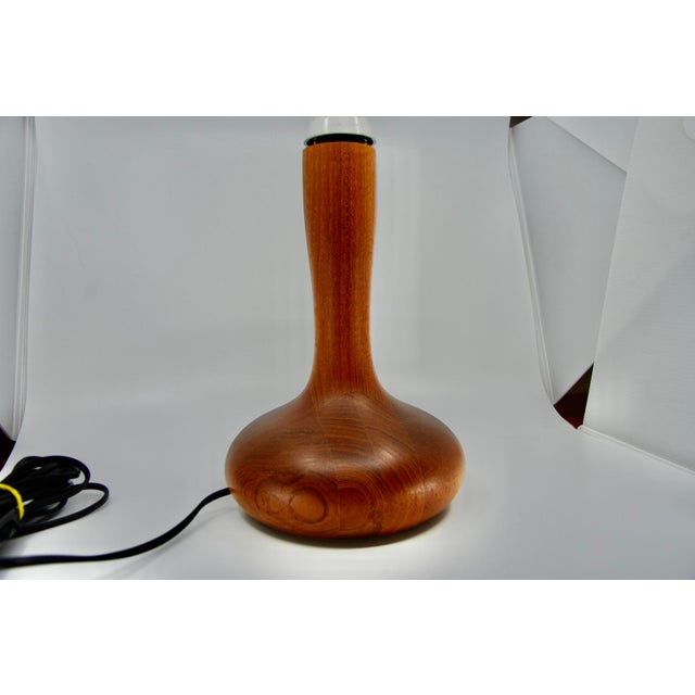 Vintage Teak Table Lamp from Domus, Denmark, 1960, in Very Good conditions. Designed 1960 to 1969 This piece has an...