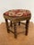 Wood Vintage Mid-Century Walnut Footstool With Geometric Needlepoint Tapestry For Sale - Image 7 of 11