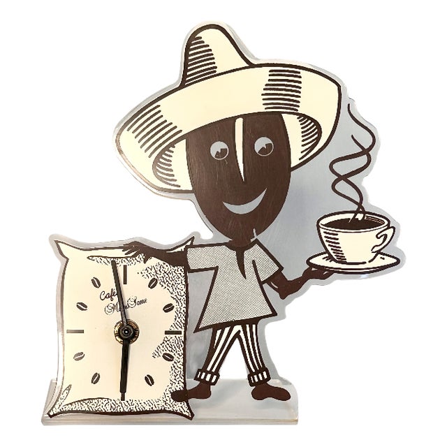 Cafés Mama Same Pop Art Advertising Table Clock / Table Display, Spain, 1990s For Sale