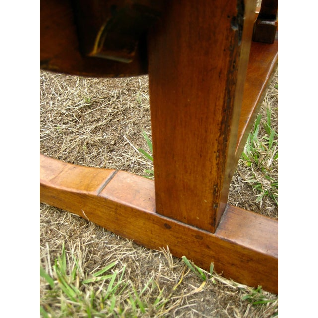 Mid 19th Century French Country Wine Tasting Table Faux Bois Painted Top For Sale - Image 10 of 13