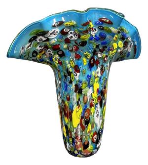 Large Octopusy Vase in Millefiori Glass, 1980