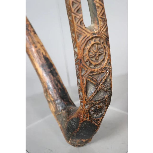 Antique Afghanistan Hand-Carved Hook Nuristan, 1890s For Sale - Image 9 of 13