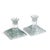 René Lalique Fougeres Glass Candleholder - Pair Each candlestick measures: 4.75 wide x 4.75 deep x 4.5 inches high...