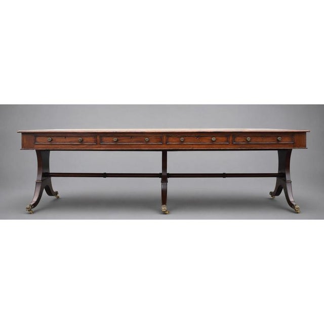 Vintage Mahogany Boardroom Table and Chairs, 1920, Set of 11 For Sale - Image 3 of 5