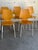 Beautiful set of 8 vintage Danish modern dining chairs featuring sculptural bentwood seats with clean minimalist lines and...