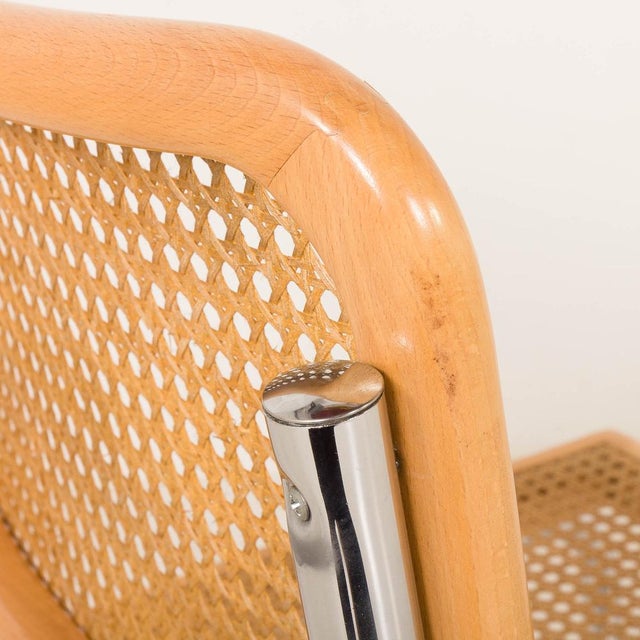 Vintage Italian Cesca Chair from Marcel Breuer, 1980s For Sale - Image 13 of 16