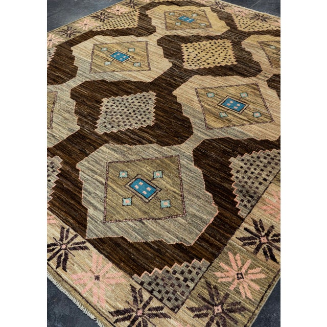 Contemporary Oushak Rug 8'1" x 9'9" For Sale - Image 3 of 4