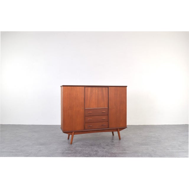 Mid-Century Modern Mid-Century Danish Teak Highboard, 1960s For Sale - Image 3 of 18