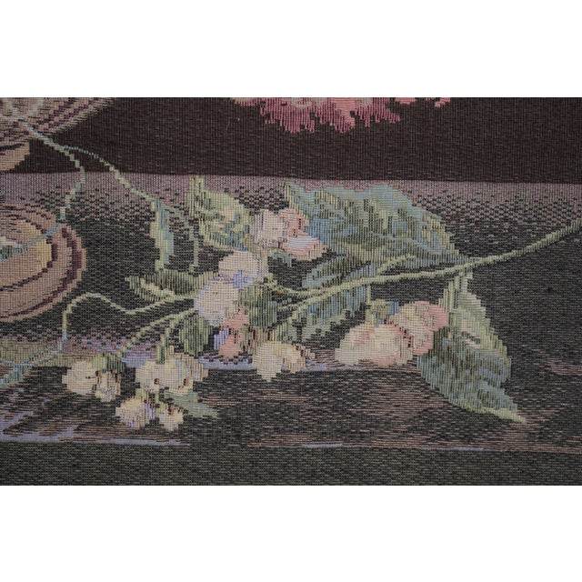 Pair Irish Framed Floral Tapestry Art For Sale - Image 12 of 14