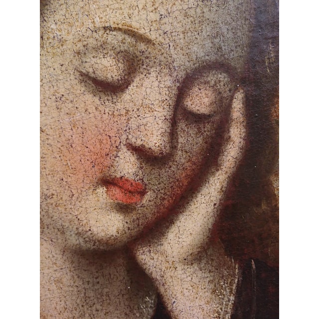 18th Century Oil on Canvas Old Master Painting of the Madonna For Sale - Image 6 of 11