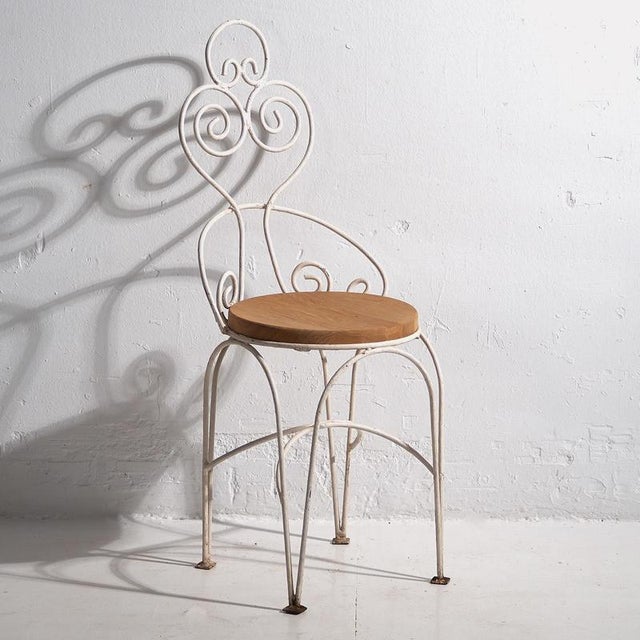 White Antique White Garden Chairs, 1920s, Set of 4 For Sale - Image 8 of 18