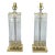 Pair of Sciolari Brass and Glass Rod Table Lamps For Sale