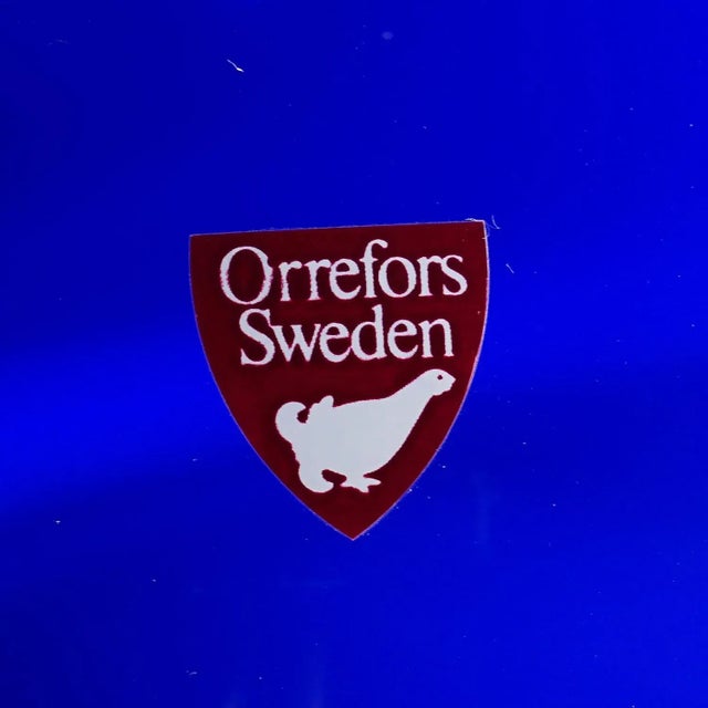 Blue Massive Ariel Vase by Olle Alberius for Orrefors, Sweden 1987 For Sale - Image 8 of 11