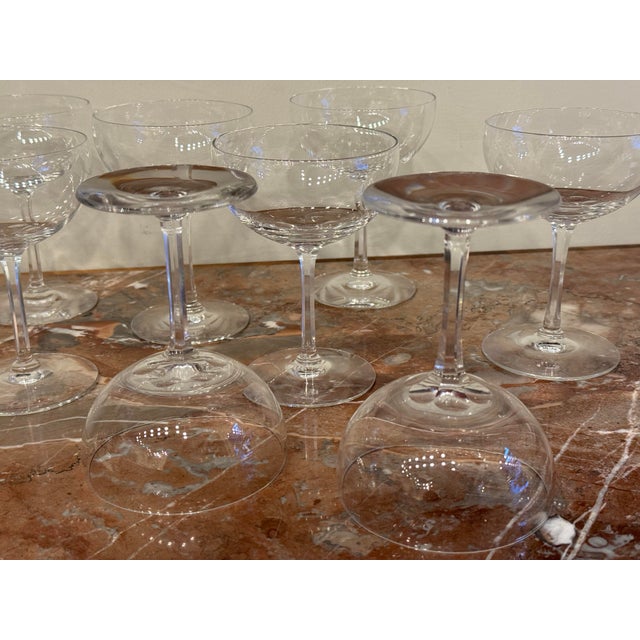 Vintage Blown Glass Champagne Coupes For Sale In Boston - Image 6 of 9