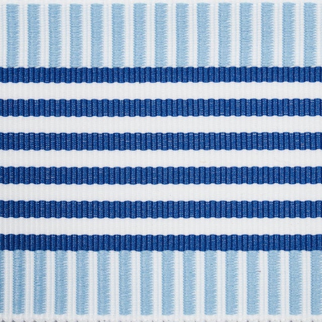 Contemporary Sample - Schumacher x Victor Glemaud Keket Stripe Tape in Blues For Sale - Image 3 of 4