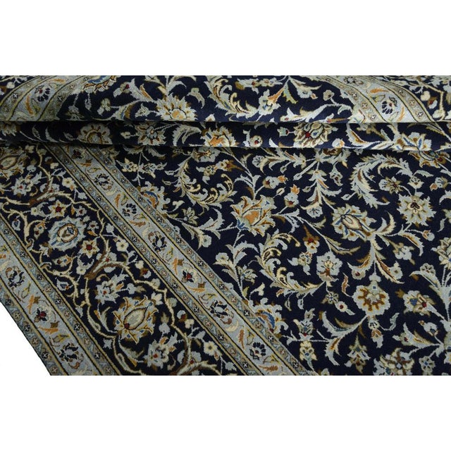 Hand-Knotted Kashan Oriental Rug For Sale - Image 10 of 13