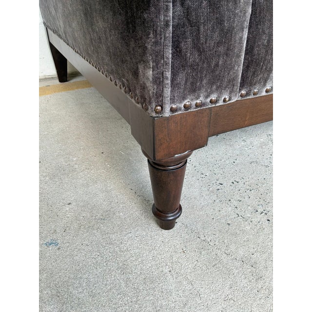 Art Co. Transitional Charcoal Velvet Magritte Sofa For Sale In Atlanta - Image 6 of 8