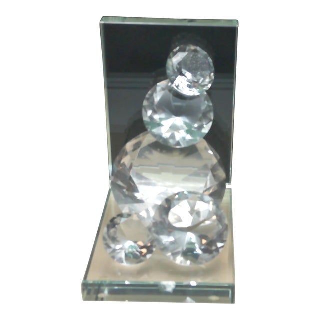 Vintage Crystal Bookends Very Sparkly For Sale