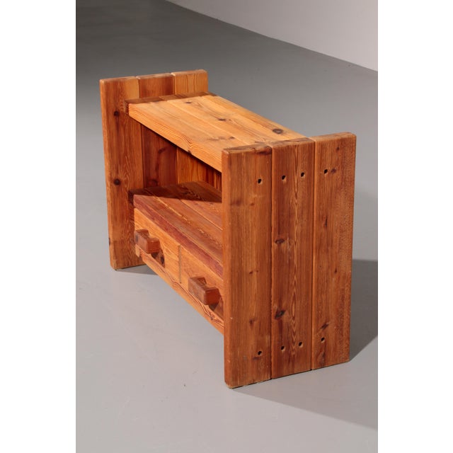 Scandinavian Brutalist Pine Cabinet by Hans Frydendal, 1970 For Sale - Image 11 of 12