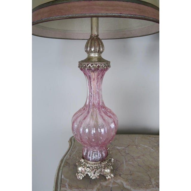 Mid-Century Modern Pair of Vintage Murano Glass Table Lamps, Italy, Mid-20th Century For Sale - Image 3 of 5
