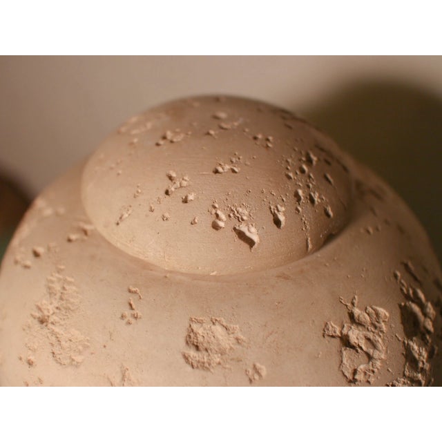 Stone 1980s Postmodern Jaru of California Faux Travertine Lidded Jar For Sale - Image 7 of 18