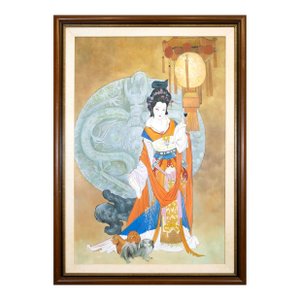 Hua Sanchuan a Night Banquet Contemporary Figurative Asian Acrylic Painting on C